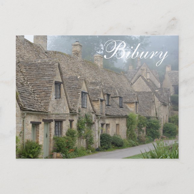 Fila de Arlington, Cotswolds, postal de texto 'Bib (Anverso)