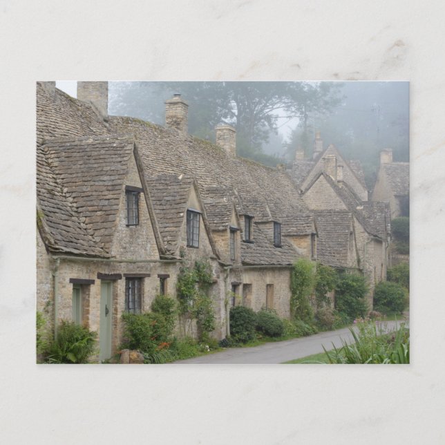 Fila de Arlington, postal de Bibury (Anverso)