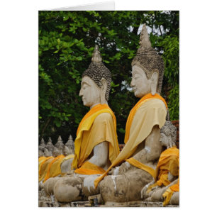 Fila de estatuas de Buda, Wat Yai Chaya Mongkol