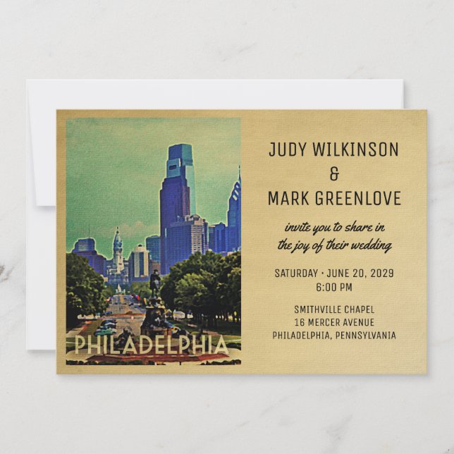 Filadelfia Invitación a la boda (Anverso)
