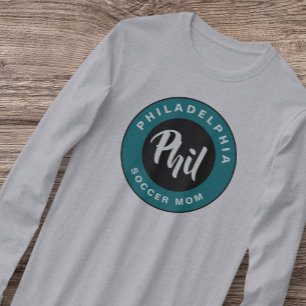 Filadelfia Soccer Mom Philly Love Retro Camiseta