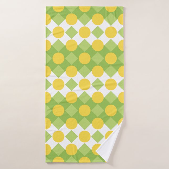 Filas alegres del patrón de formas (Toalla de baño)