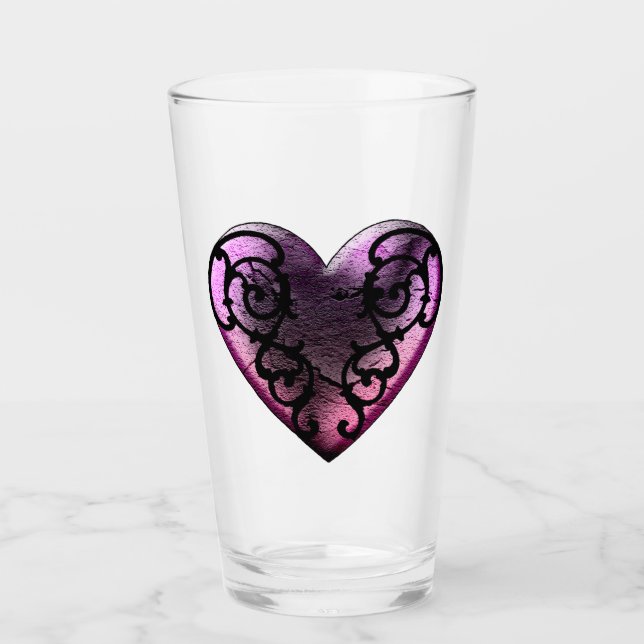 Filigree Góthico Corazón Rosa (Anverso)