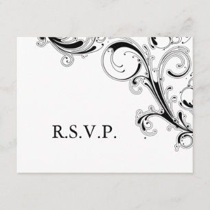 Filigree Swirl Black/White RSVP
