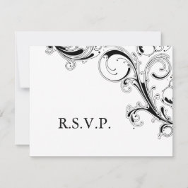 Filigree Swirl Black/White RSVP