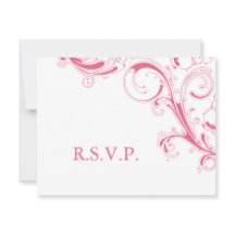 Filigree Swirl Pink RSVP