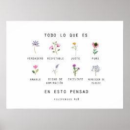 Filipenses 4 : 8 Póster