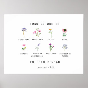 Filipenses 4 : 8 Póster