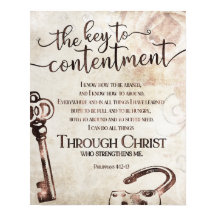 Filipinas 4:12 Arte de la Biblia de la tipografía