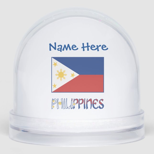 Filipinas: Bandera filipina azul personalizada (Anverso)