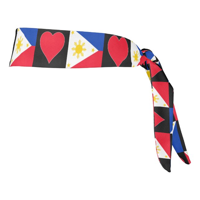 Filipinas Patrón de amor cardíaco bandera Orgullo  (Girar 90)