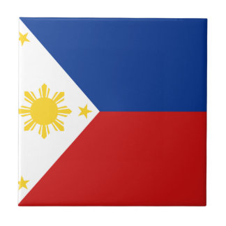 Filipinas señalan la baldosa por medio de una