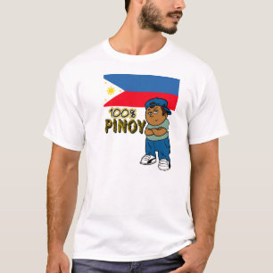 Filipino en camisetas blancas
