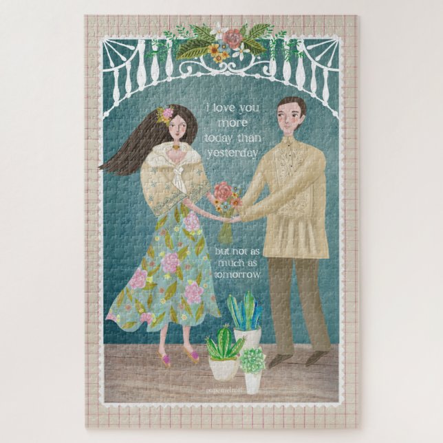 Filipino Marriage Couple Puzzle (Vertical)