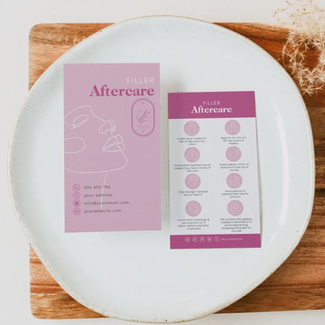 Filler Injections Aftercare Card Do Don't (Subido por el creador)
