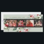 Film Negative Christmas Photo Card<br><div class="desc">Esta tarjeta de Navidades presenta una tira de película negativa que puede añadir 4 fotos. En la parte delantera hay un acento de bayas de invierno con un lugar para añadir tu nombre y año. La parte trasera tiene una cámara vintage con el dicho "es la época más maravillosa del...</div>