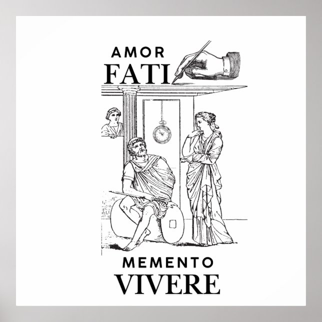 Filosofía Amor Fati Arte de Línea (Frente)