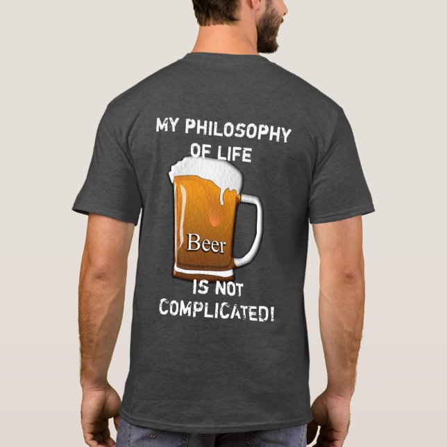 Filosofía de la vida - Diversión de camisetas (Reverso)