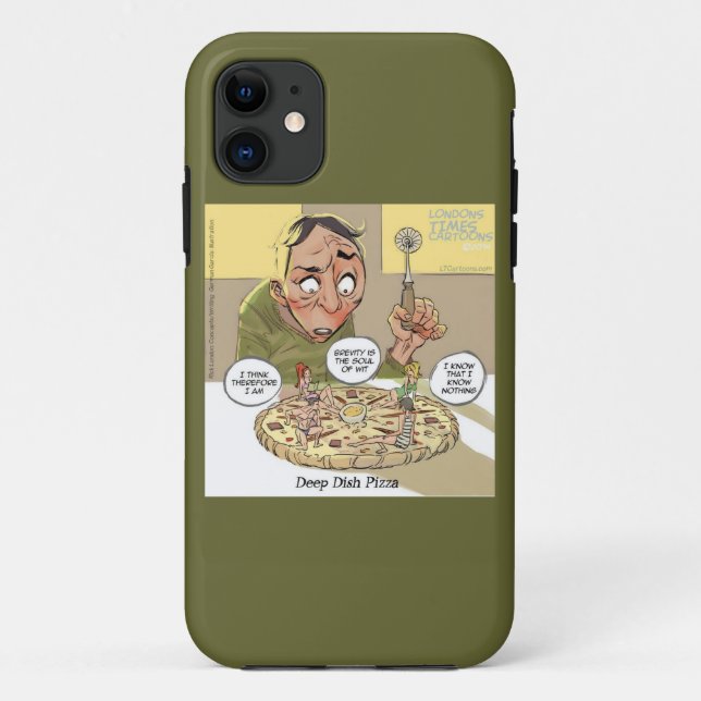 Filosofía divertida Deep Dish Pizza iPhone 5 Funda (Reverso)
