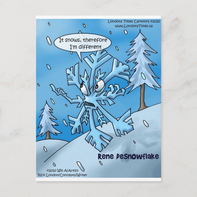 Filósofos De Snowflake Graciosos Regalos Tarjetas  (Anverso)