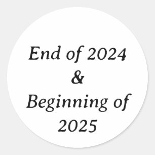 Fin de 24 y comienzo de 25 Pegatinas clásicos redo