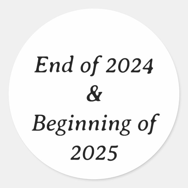 Fin de 24 y comienzo de 25 Pegatinas clásicos redo (Anverso)