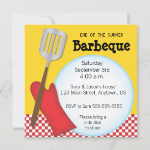 Fin de la invitación a la barbacoa de verano