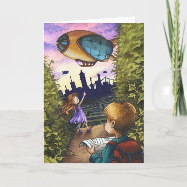 Fin de la tarjeta de saludo de Maze de borde (Anverso)