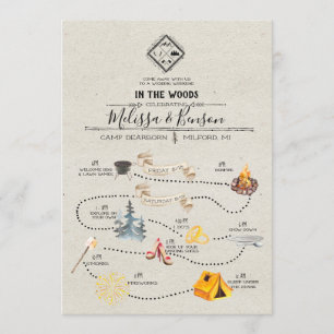 Fin de semana Boda en la tarjeta itinerante