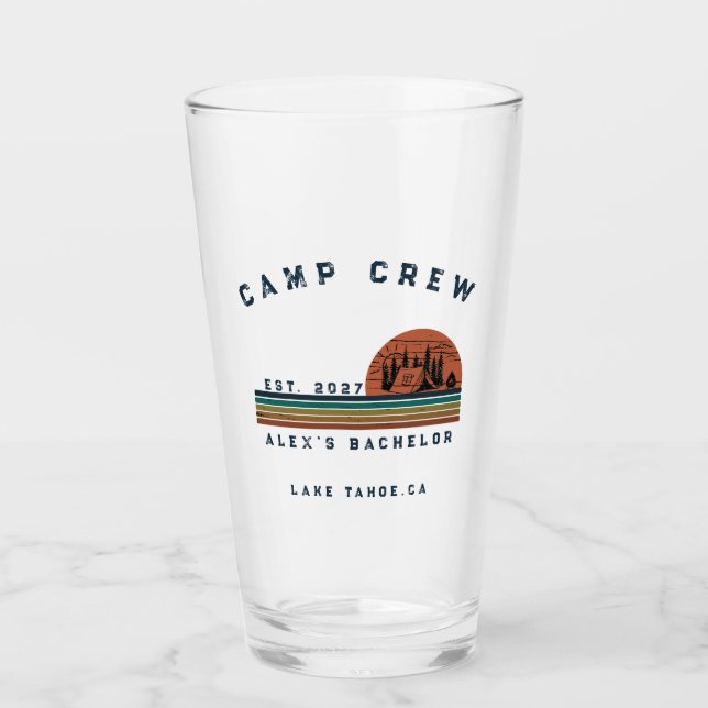 Fin de semana de camping personalizado para desped (Anverso)