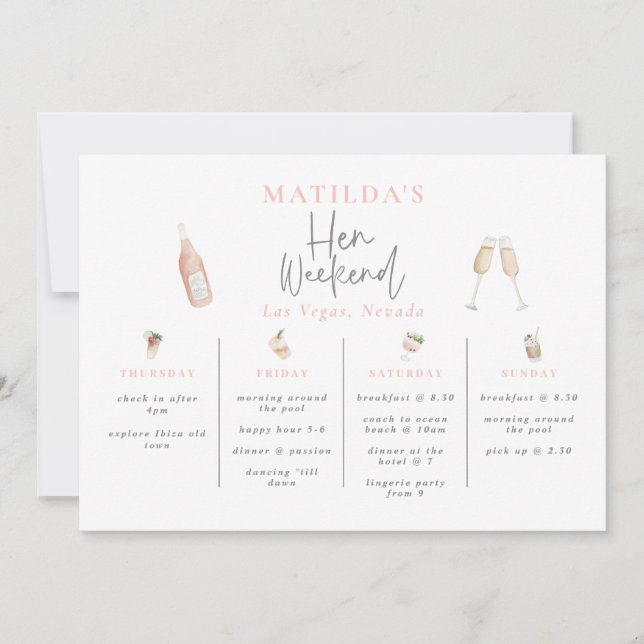 fin de semana de gallina de cóctel acuático (Anverso)