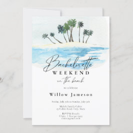 Fin de semana de soltera en la invitación a la pla