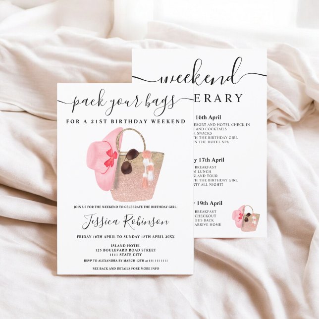 Fin de semana del programa de purpurina de cumplea (Beach bag birthday glitter program weekend)