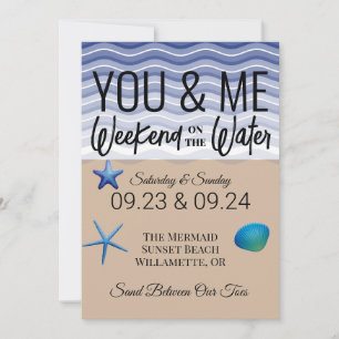 Fin de semana tú y yo sobre la invitación al agua