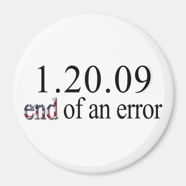 Fin de un error - imán (Frente)