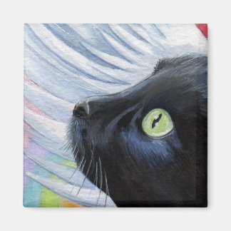 Fin del arcoiris - imán gato de ángel alado