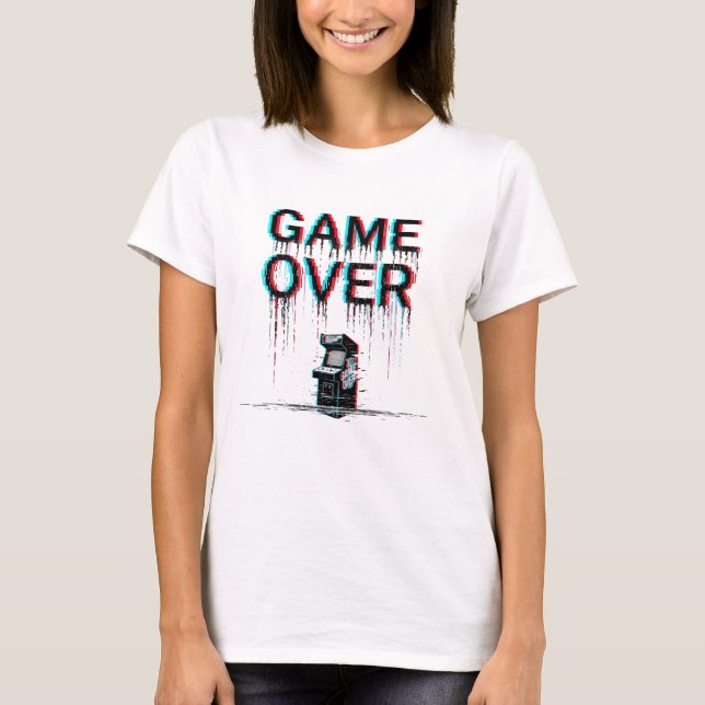 Fin del juego - Camiseta Retro Pixel Art Arcade (Anverso)