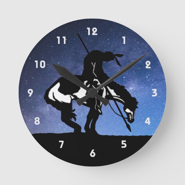 Fin del reloj de pared de silueta de rastro (Anverso)