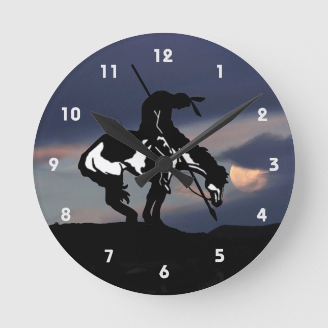 Fin del reloj de pared de silueta de rastro (Anverso)