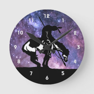 Fin del reloj de pared de silueta de rastro