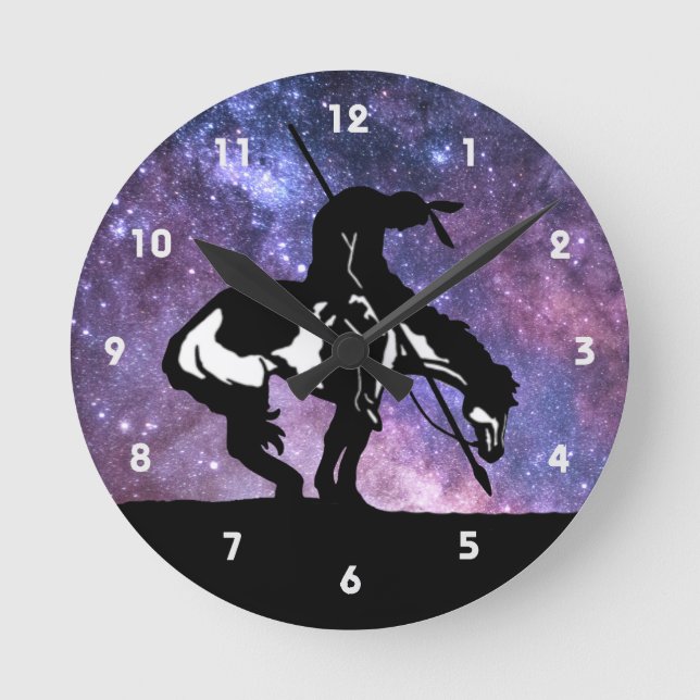 Fin del reloj de pared de silueta de rastro (Anverso)