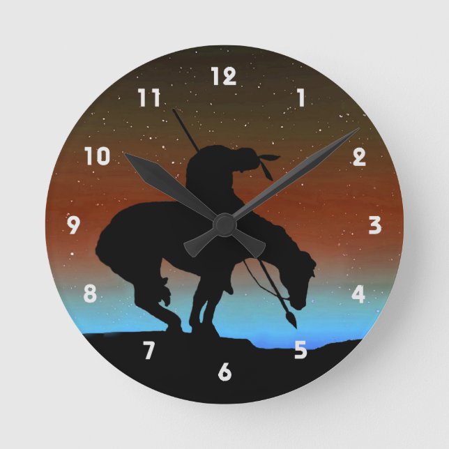 Fin del reloj de pared de silueta de rastro (Anverso)