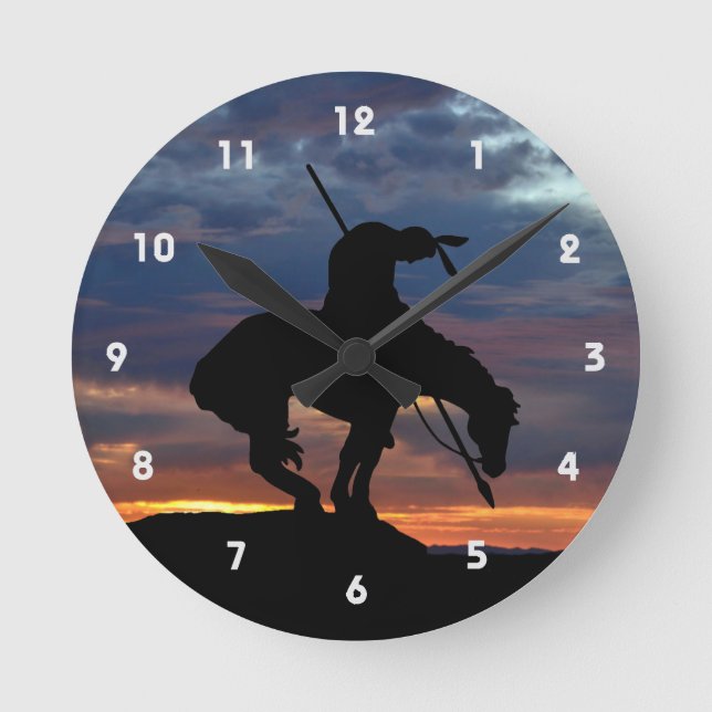 Fin del reloj de pared de silueta de rastro (Anverso)