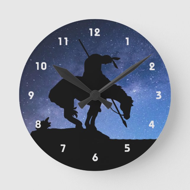 Fin del reloj de pared de silueta de rastro (Anverso)