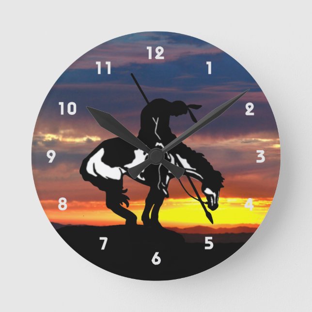 Fin del reloj de pared de silueta de rastro (Anverso)