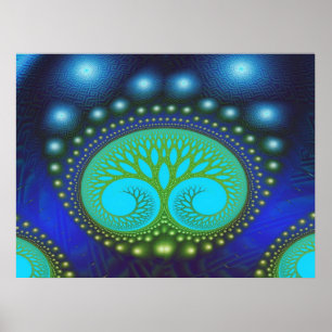Fina forestera celestial fractal arte abstracto