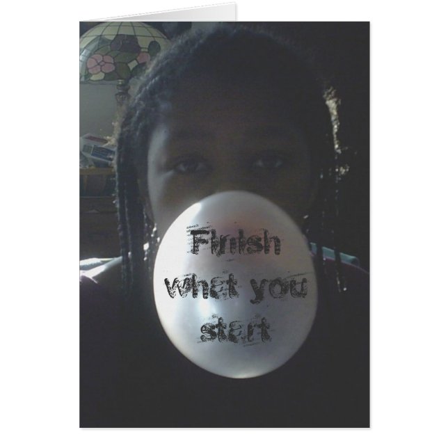 Final qué usted comienza la tarjeta (Frente)