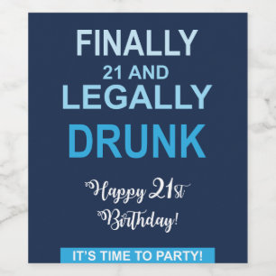 Finalmente 21 y etiquetas de vino borrachos legalm