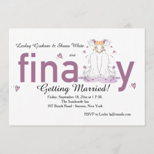 Finalmente dos novias que casan la invitación