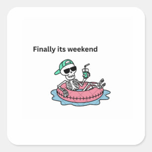 Finalmente es fin de semana Calcomanía personaliza
